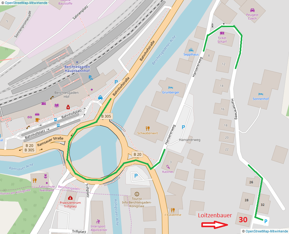 Anfahrtskizze OpenStreetMap